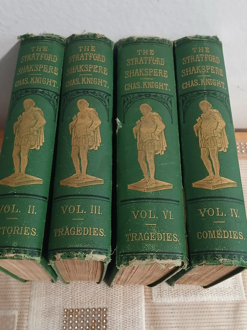 Stratford Shakspere Vol II III IV VI Charles Knight 1872 Antique Books Lot Of 4